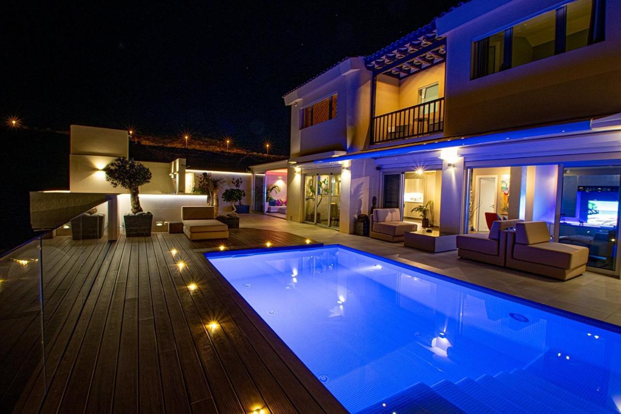 Luxury Villa Morelli With Seaview & Heated Pool 마스팔로마스 외부 사진